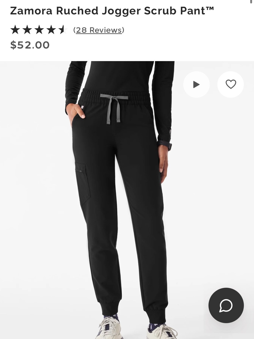 FIGS Women's Black Jogger Pants